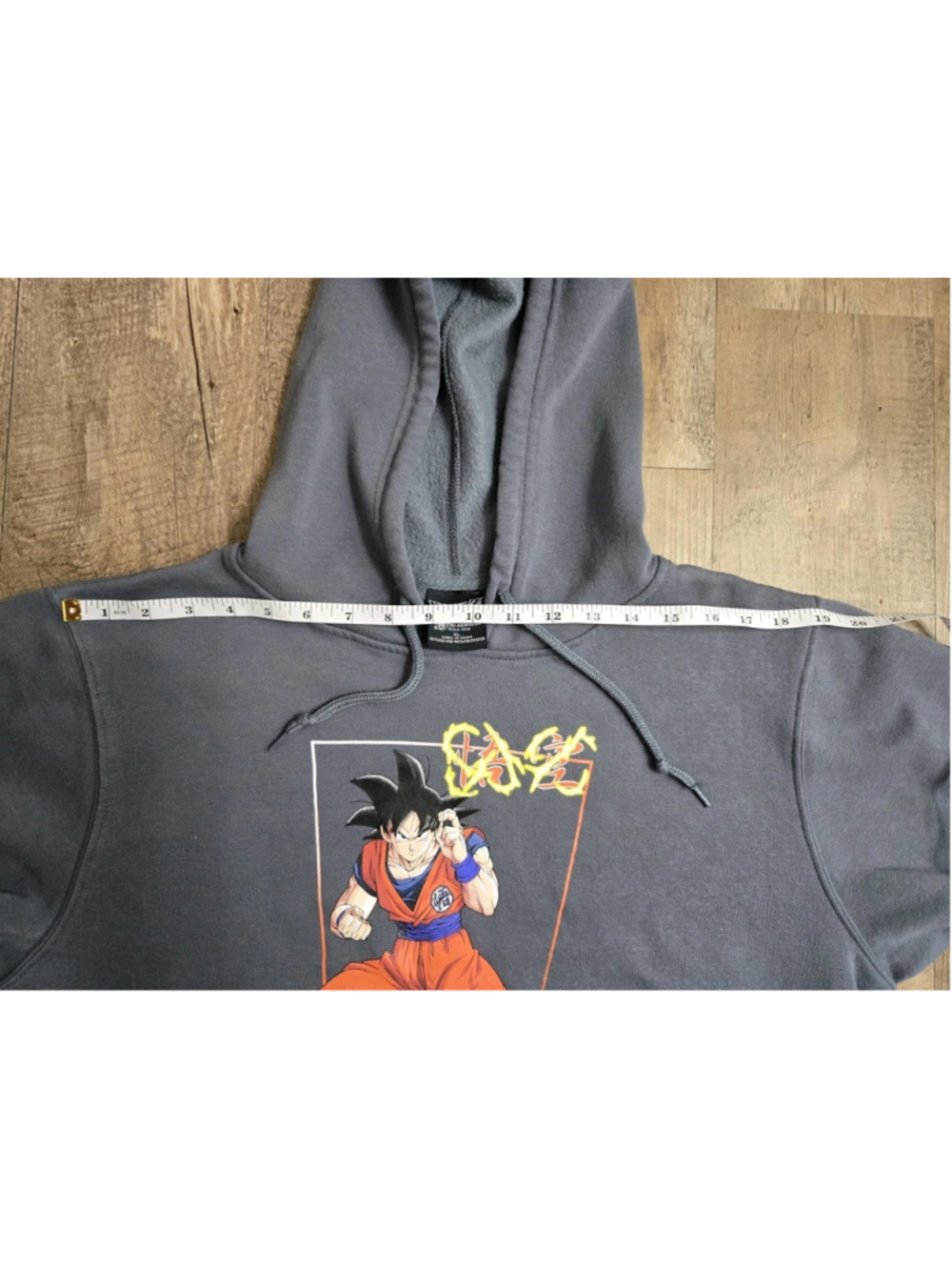Dragon Ball Z Goku Hoodie Mens XL Gray Toei Animation Graphic Anime Pullover - Picture 8 of 10